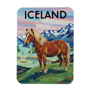 Imán Caballo islandés en viajes por Islandia