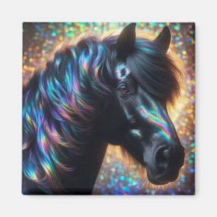 Imán Caballo negro con mango irlandés