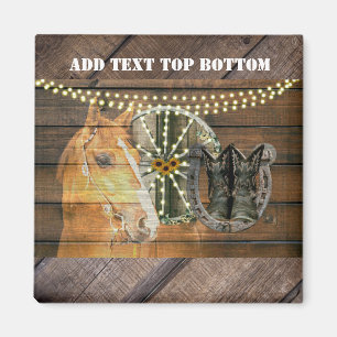 Imán Caballo Occidental Herradura Caballo Vagón Cowboy 