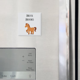 Imán Caballo pequeño y lindo nombre personalizado