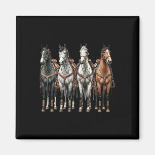 Imán Caballo Retro Oeste Rodeo Cowboy Caballo Ecuestre