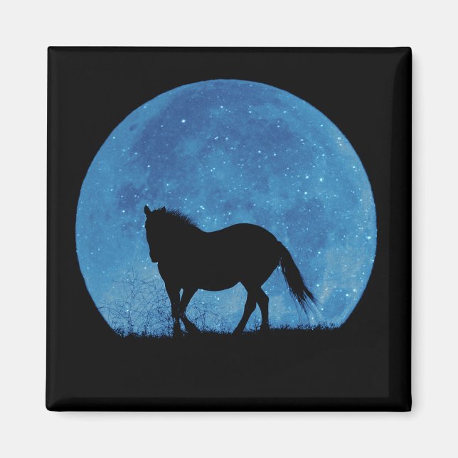 Imán Caballo y azul luna llena (Frente)