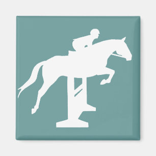 Imán Caballo y jinete del puente del cazador (blancos)