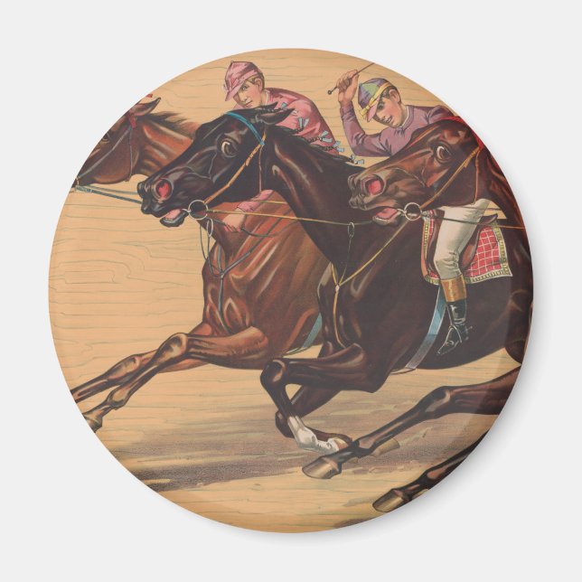 Imán Caballo y jockey superiores (Frente)