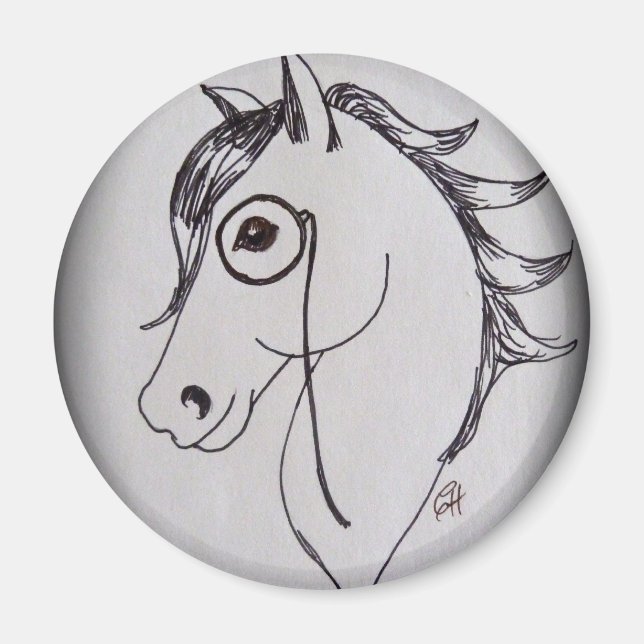 Imán Caballo y monóculo (Frente)