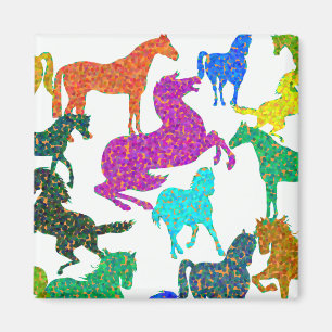 Imán Caballos arco iris - "¡Tonto por caballos!"