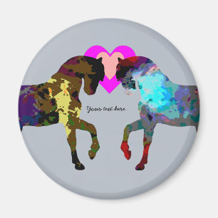 Imán Caballos azules personalizados