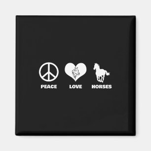 Imán Caballos de amor por la paz Caballos ecuestres de