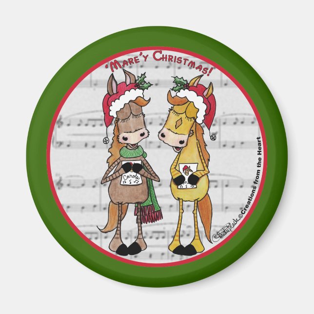 Imán Caballos de carga - Navidades 'Mare'y (Frente)