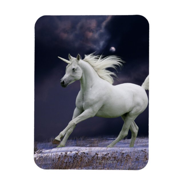 Imán Caballos de fantasía: Unicornio (Vertical)