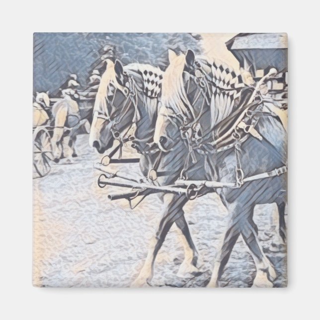 Imán Caballos de trabajo (Frente)