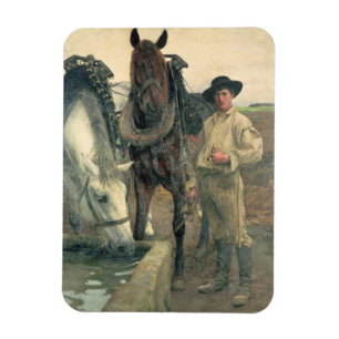 Imán Caballos en el canal del agua, 1884 (aceite en