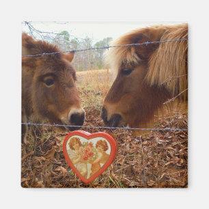 Imán Caballos en miniatura Valentine Red Heart