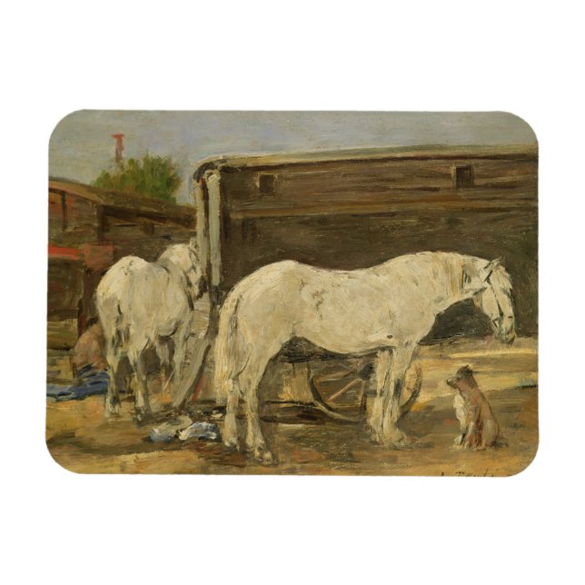 Imán Caballos gitanos, c.1885-90 (aceite sobre lienzo) (Horizontal)