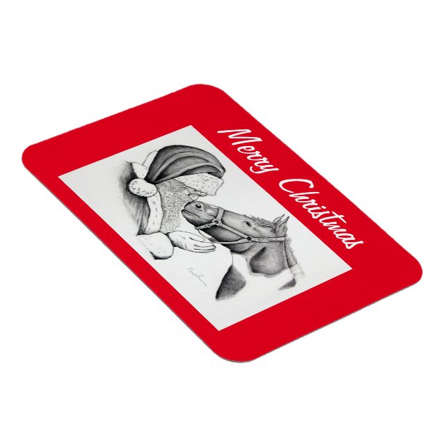 Imán Caballos navidades y Santa Claus (Lado Derecho)