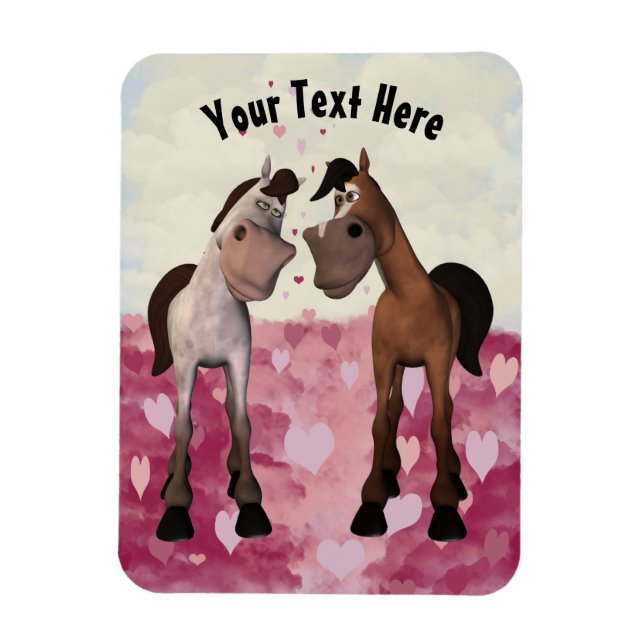 Imán Caballos Personalizados de personalizable (Vertical)