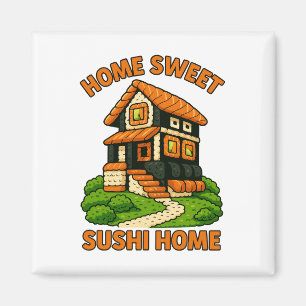 Imán Cabaña de comida de casa de sushi sinusal