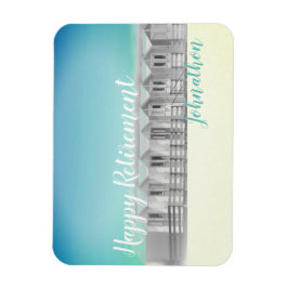 Imán Cabaña de playa de retiro personalizado