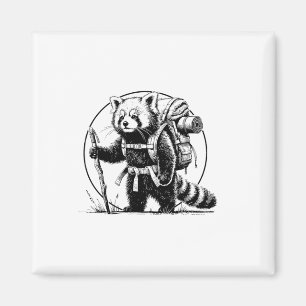 Imán Cabaña divertida de animales de mochila de panda r