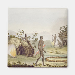 Imán Cabaña nativa, Nueva Holanda, plato 64 de 'Le Cost