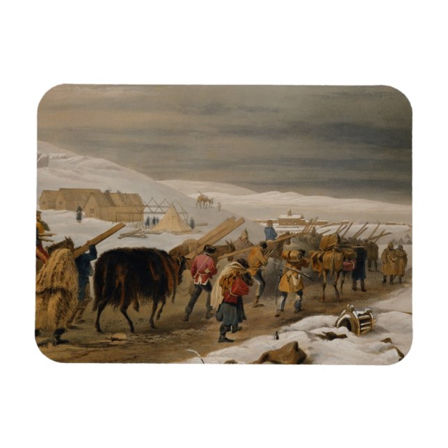 Imán Cabañas y ropa cálida para el ejército, placa de ' (Horizontal)