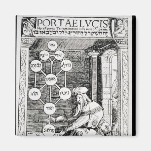 Imán Cabbalist judío que lleva a cabo un sephiroth