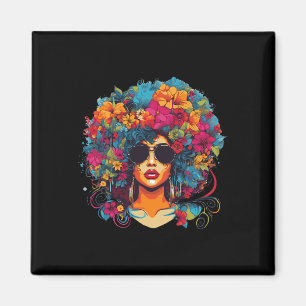 Imán Cabello Afro Natural Orgullo de la Historia Negra