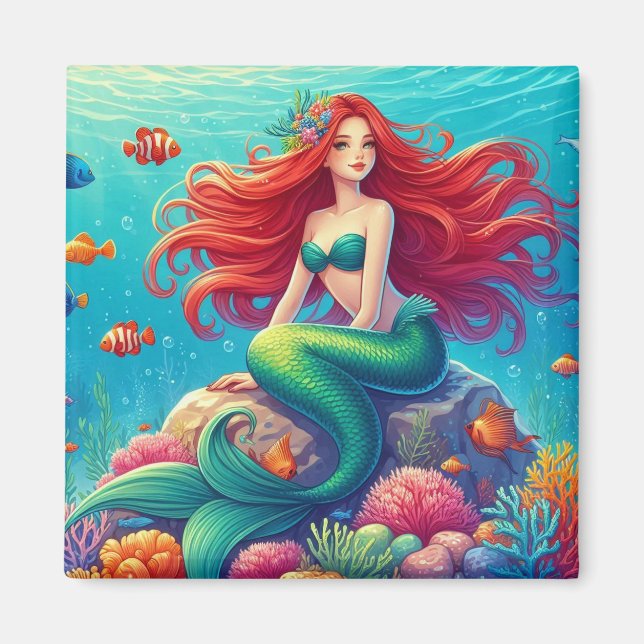 Imán Cabello rojo de la sirena (Frente)