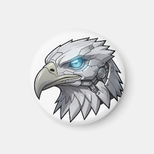 Imán Cabeza Cibernética de Águila Robótica Futurista Ág