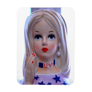 Imán Cabeza de amor Vase Hippie Chica Groovy Estrellas