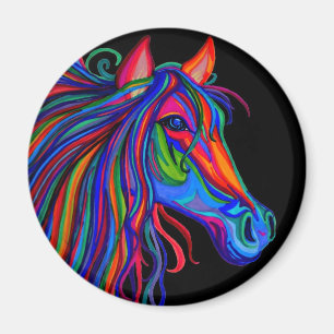 Imán cabeza de caballo del arco iris