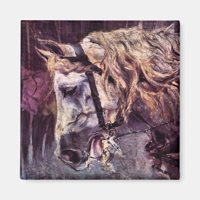 Imán Cabeza de caballo por Giovanni Boldini, Arte Vinta (Frente)
