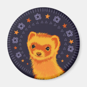 Imán Cabeza de hurón lindo animal adorable