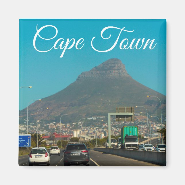 Imán Cabeza de león de Ciudad del Cabo, ZA Sudáfrica (Frente)