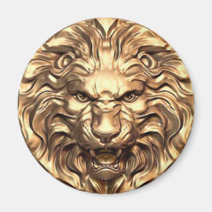 Imán Cabeza de león de oro ruidosa