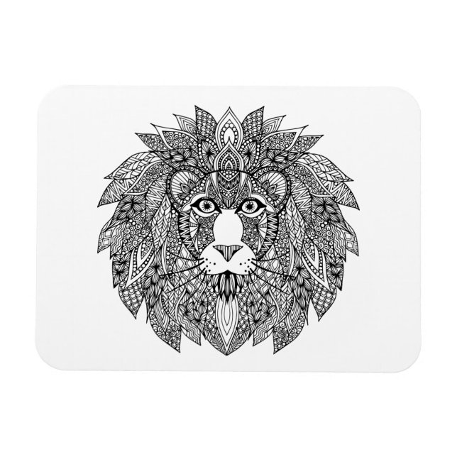 Imán Cabeza de león inspirada 4 (Horizontal)