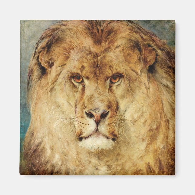 Imán Cabeza de león (por Heywood Hardy) (Frente)