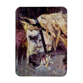 Imán Cabeza de un caballo blanco (por Giovanni Boldini)
