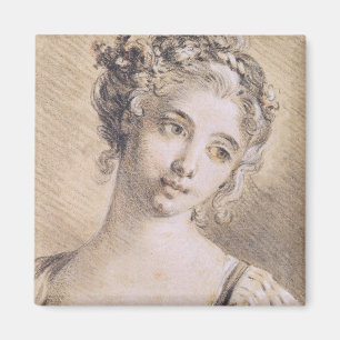 Imán Cabeza de una chica joven