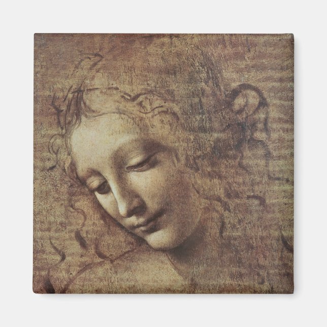 Imán Cabeza de una joven con el pelo limoso o, Leda (Frente)