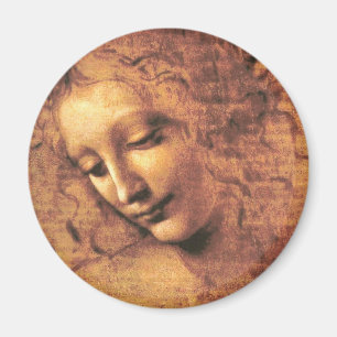 Imán Cabeza de una mujer La Scapigliata Leonardo Da Vin