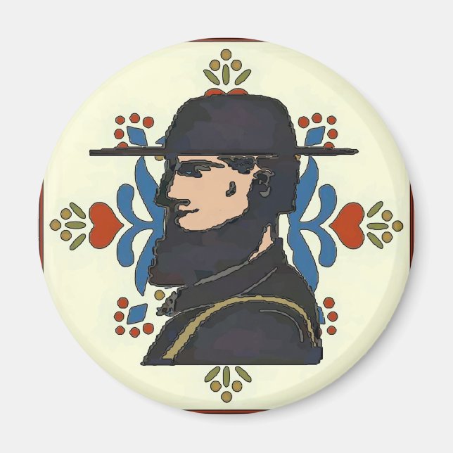 Imán Cabeza del Rótulo Hex Holandés Pennsylvania (Frente)