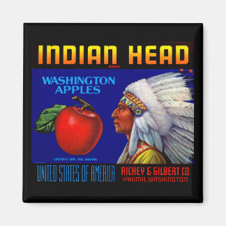 Imán Cabeza india de Washington manzanas