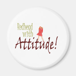 Imán Cabeza roja con actitud