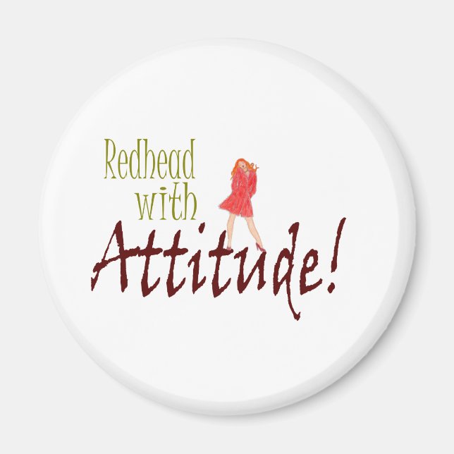 Imán Cabeza roja con actitud (Frente)