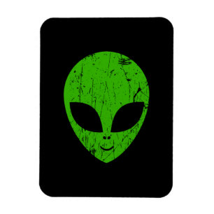 Imán cabeza verde extraterrestre de ciencia ficción ext