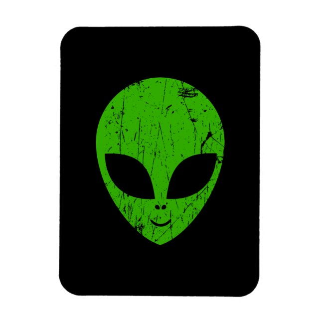 Imán cabeza verde extraterrestre de ciencia ficción ext (Vertical)