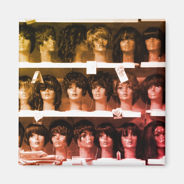Imán Cabezas de maniquíes vintage (Frente)