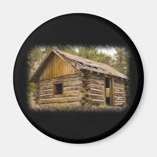 Imán Cabina de Montaña Antigua (Frente)