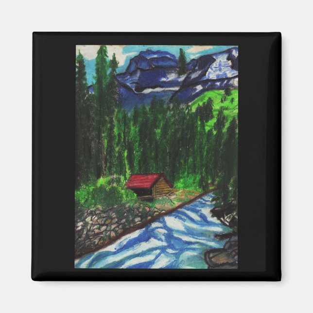 IMÁN CABINA EN EL MAGNETO DE MADERA (Frente)